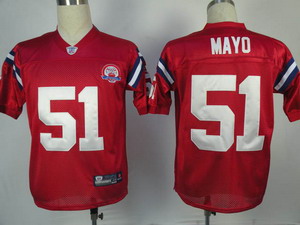 New England Patriots 51 mayo Red 50th Jerseys