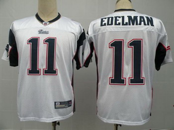 New England Patriots 11 Julian Edelman White Jerseys