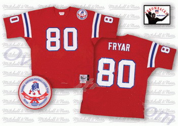 New England Patriots 80 Fryar red Mitchell and Ness Jerseys