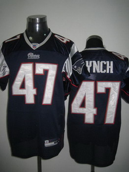 New England Patriots 47 Lynch Black Authentic jersey
