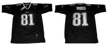 New England Patriots 81 Randy Moss black Authentic Jerseys
