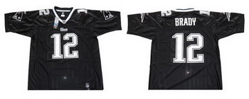 Cheap New England Patriots 12 Tom Brady black Authentic Jerseys For Sale
