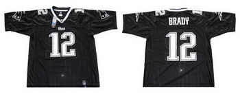 New England Patriots 12 Tom Brady black Authentic Jerseys