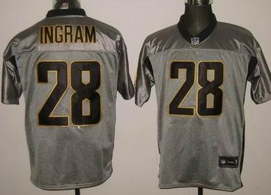 Cheap New Orleans Saints 28 Mark Ingram Gray Shadow Jerseys For Sale