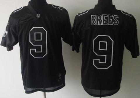 New Orleans Saints 9 Drew Brees Full Black NFL Jersey