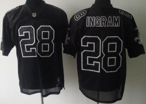 Cheap New Orleans Saints 28 Ingram Full Black NFL Jersey For Sale
