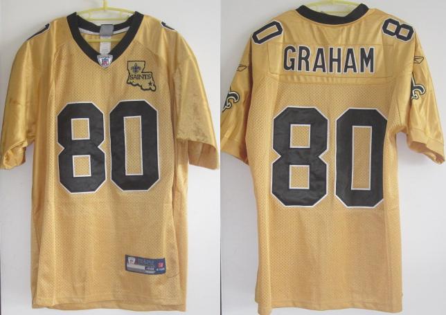 Cheap New Orleans Saints 80 Graham Gold Jerseys For Sale