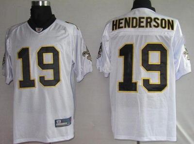 New Orleans Saints 19 Devery Henderson White NFL Jerseys