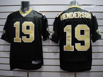 New Orleans Saints 19 Devery Henderson Black NFL Jerseys