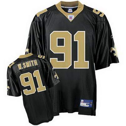 New Orleans Saints 91 Will Smith Black NFL Jersey
