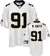 New Orleans Saints 91 Will Smith White Jersey