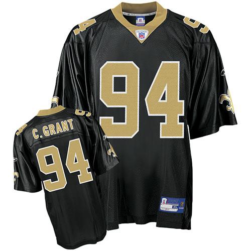 New Orleans Saints 94 Charles Grant Black Jersey