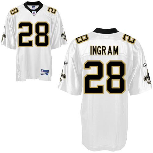 Cheap New Orleans Saints 28 Ingram White NFL Jerseys For Sale