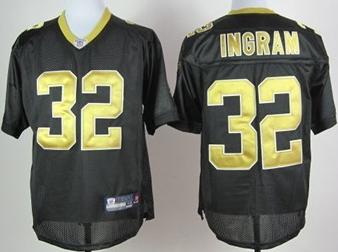New Orleans Saints 32 Ingram Black Jersey