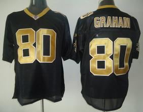New Orleans Saints 80 graham black Jerseys