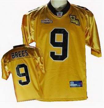 Cheap New Orleans Saints 9 Drew Brees gold Jerseys Champions patch For Sale