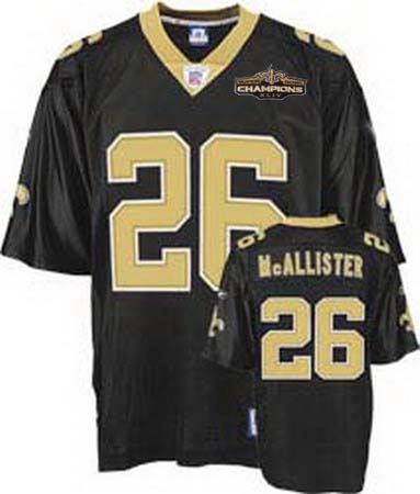 Cheap jerseys New Orleans Saints 26 Deuce McAllister black Champions patch For Sale