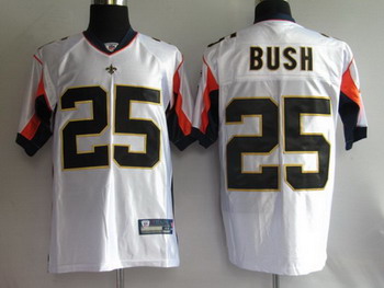 Cheap New Orleans Saints 25 Reggie Bush superbowl jerseys white For Sale