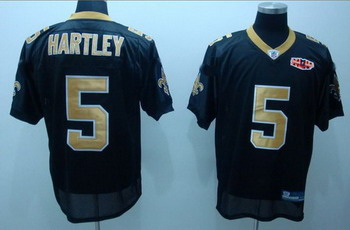 Cheap New Orleans Saints 5 Garrett Hartley black Super bowl jersey For Sale