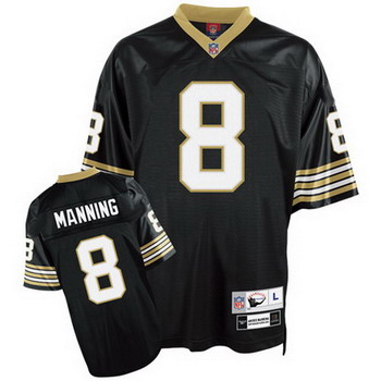 New Orleans Saints 8 black Manning throwback Jerseys