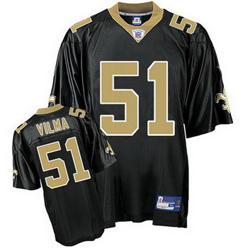 Cheap New Orleans Saints 51 VILMA black Jerseys For Sale