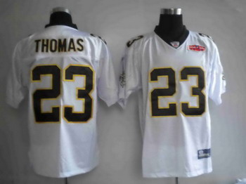 Cheap 2010 Super bowl New Orleans Saints 23 THOMAS white jerseys For Sale