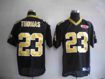 Cheap 2010 Super bowl New Orleans Saints 23 THOMAS black jerseys For Sale