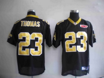 2010 Super bowl New Orleans Saints 23 THOMAS black jerseys