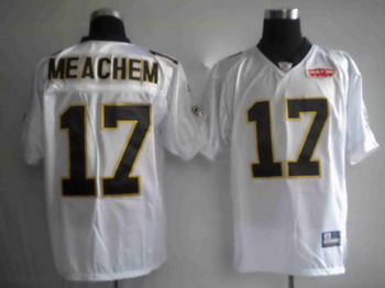 Cheap 2010 Super bowl New Orleans Saints 17 Meachem white jerseys For Sale