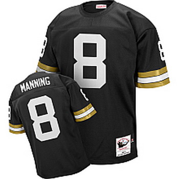 New Orleans Saints 8 black Manning mitchellandness