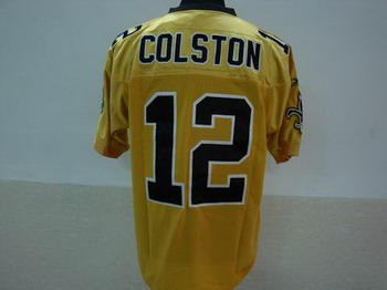 New Orleans Saints 12 Marques Colston golden Jersey