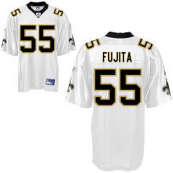 New Orleans Saints 55 Scott Fujita white jerseys