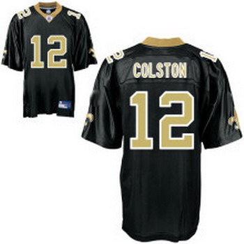 New Orleans Saints 12 Maques Colston Black NFL Jerseys