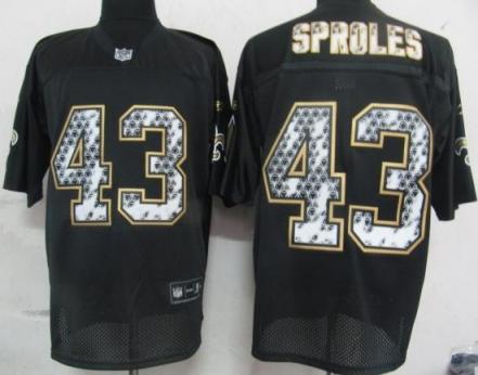 Cheap New Orleans Saints 43 Sproles Black United Sideline Jerseys For Sale