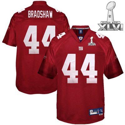 Cheap New York Giants #44 Ahmad Bradshaw Red 2012 Super Bowl XLVI NFL Jersey For Sale