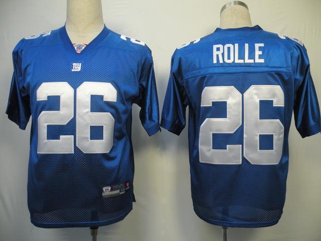 New York Giants 26 ROLLE Blue NFL Jersey