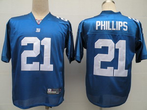 New York Giants 21 Kenny Phillips Blue Jersey