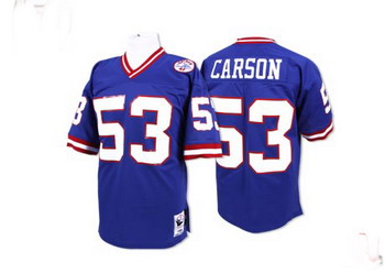 Cheap NY Giants 53 Harry Carson Throwback blue jerseys For Sale