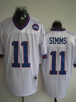 Cheap New York Giants 11 Phil Simms white throwback jerseys For Sale