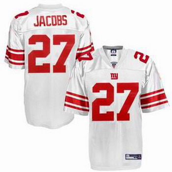 New York Giants 27 Brandon Jacobs White Jersey