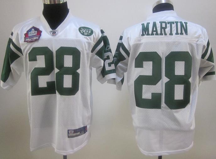Cheap New York Jets #28 Curtis Martin White Hall Of Fame Class Jersey For Sale