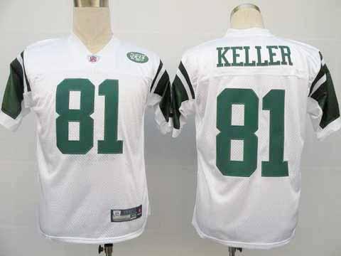 New York Jets 81 Dustin Keller White Jerseys