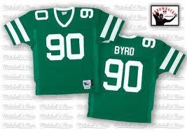 Cheap New York Jets 90 Dennis Byrd Green Throwback Jersey For Sale