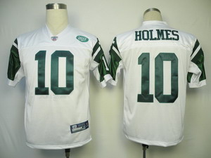 New York Jets 10 Santonio Holmes White Jerseys