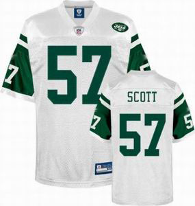 New York Jets 57 Bart Scott White Jersey