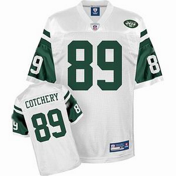 Cheap New York Jets 89 Jerricho Cotchery white Jersey For Sale