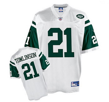 New York Jets 21 Ladanian Tomlinson white Jersey