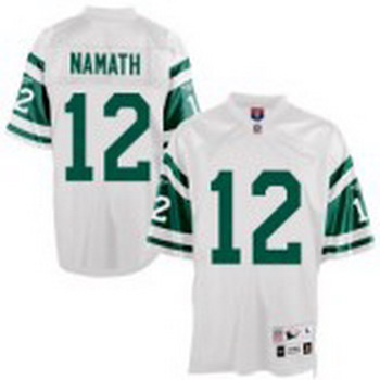 Cheap New York Jets 12 NAMATH white MN For Sale