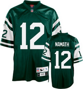 Cheap New York Jets 12 Namath Green Throwback Jerseys For Sale