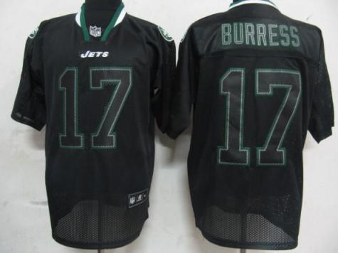Cheap New York Jets 17 Burress Lights Out BLACK Jerseys For Sale